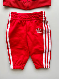 Adidas Red Vintage Tracksuit 3-6 Months