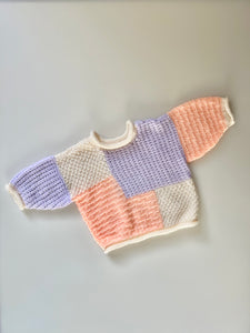 Hand Knitted Jumper With Rolled Hems 6-9 Months