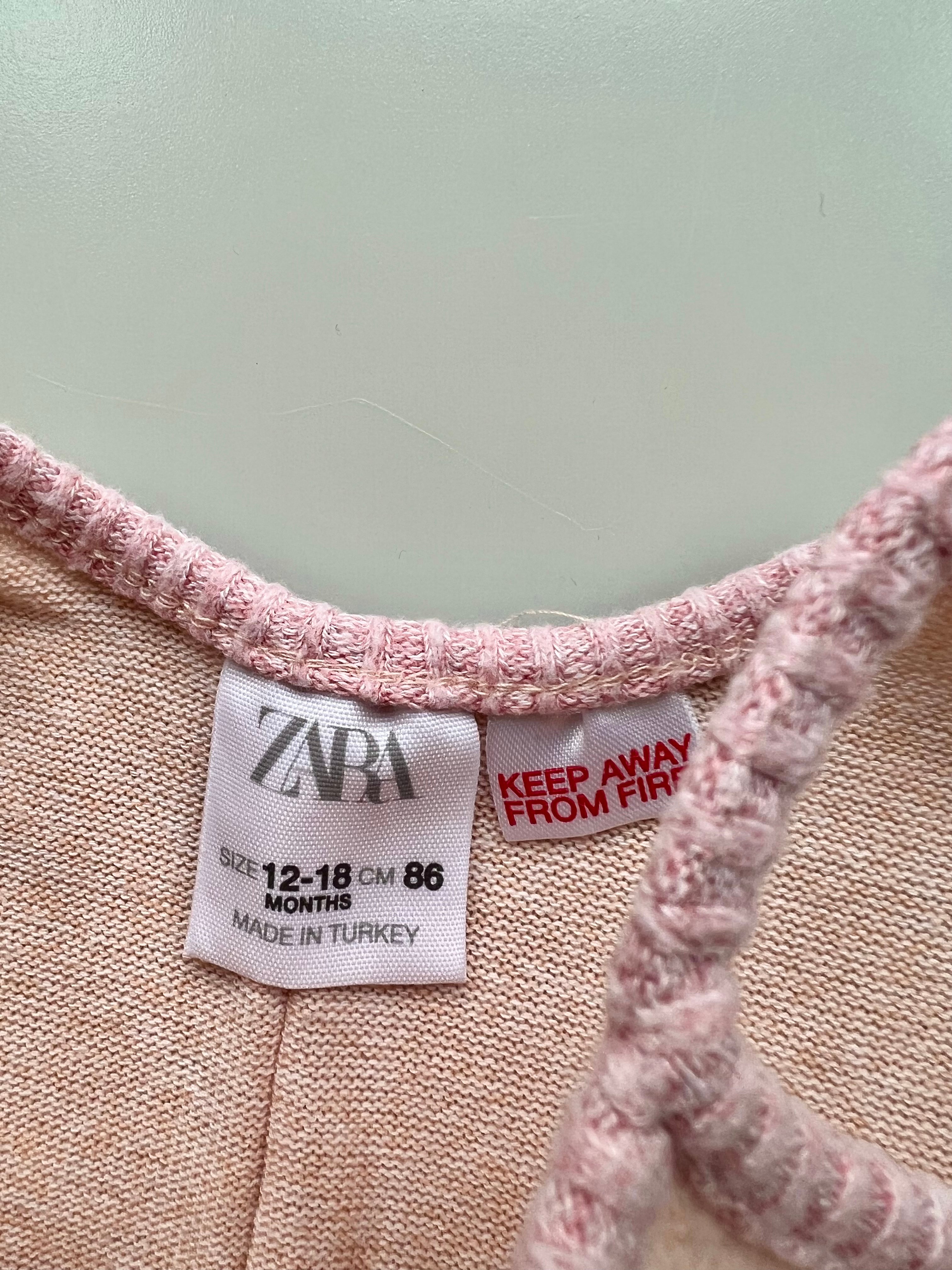 Zara Pink Romper 12-18 Months