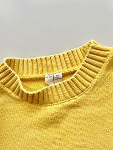 Arket Lemon Yellow Knitted Cotton Jumper Age 2-4
