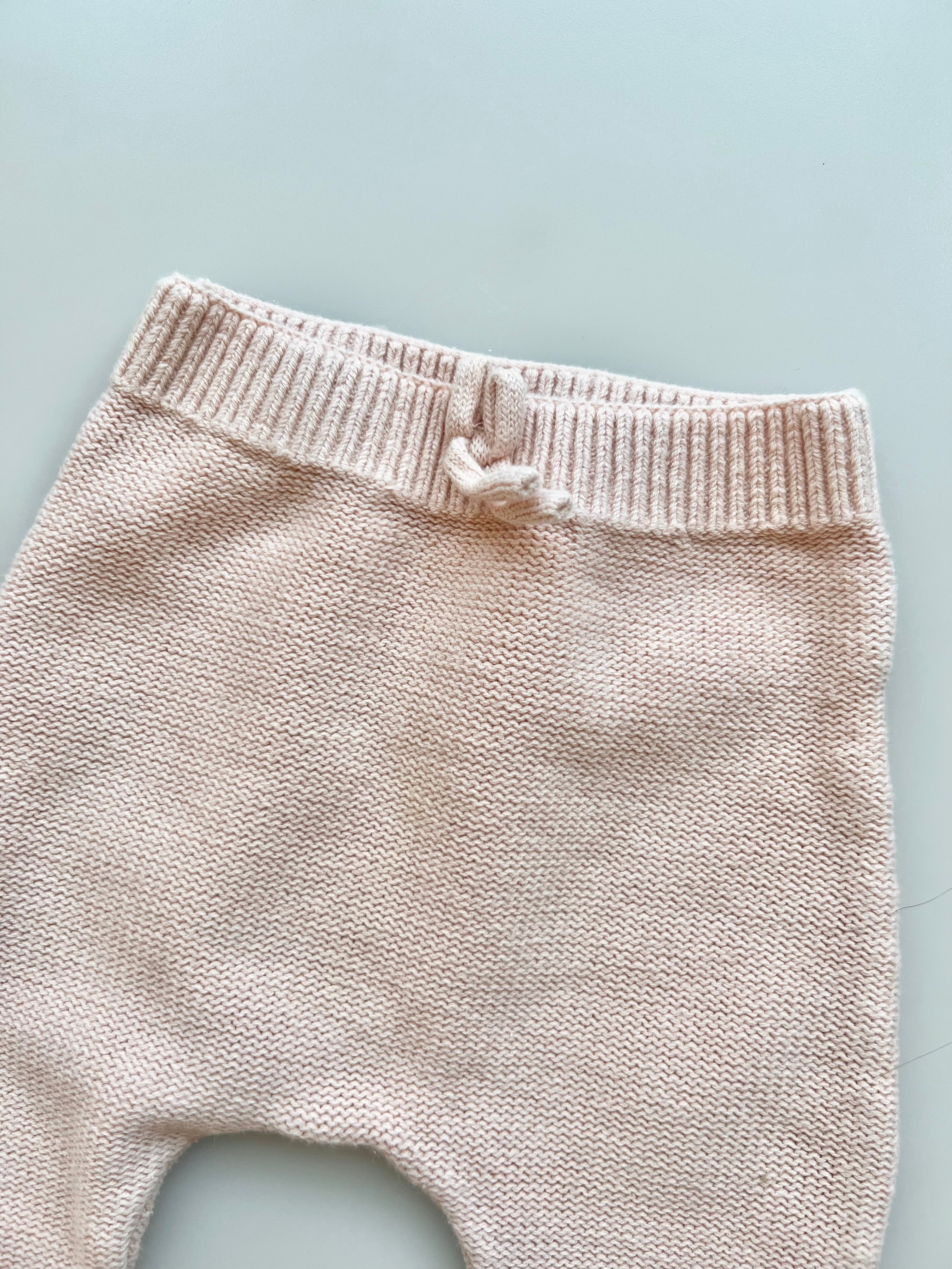 Zara Pink Knitted Trousers 0-1 Months