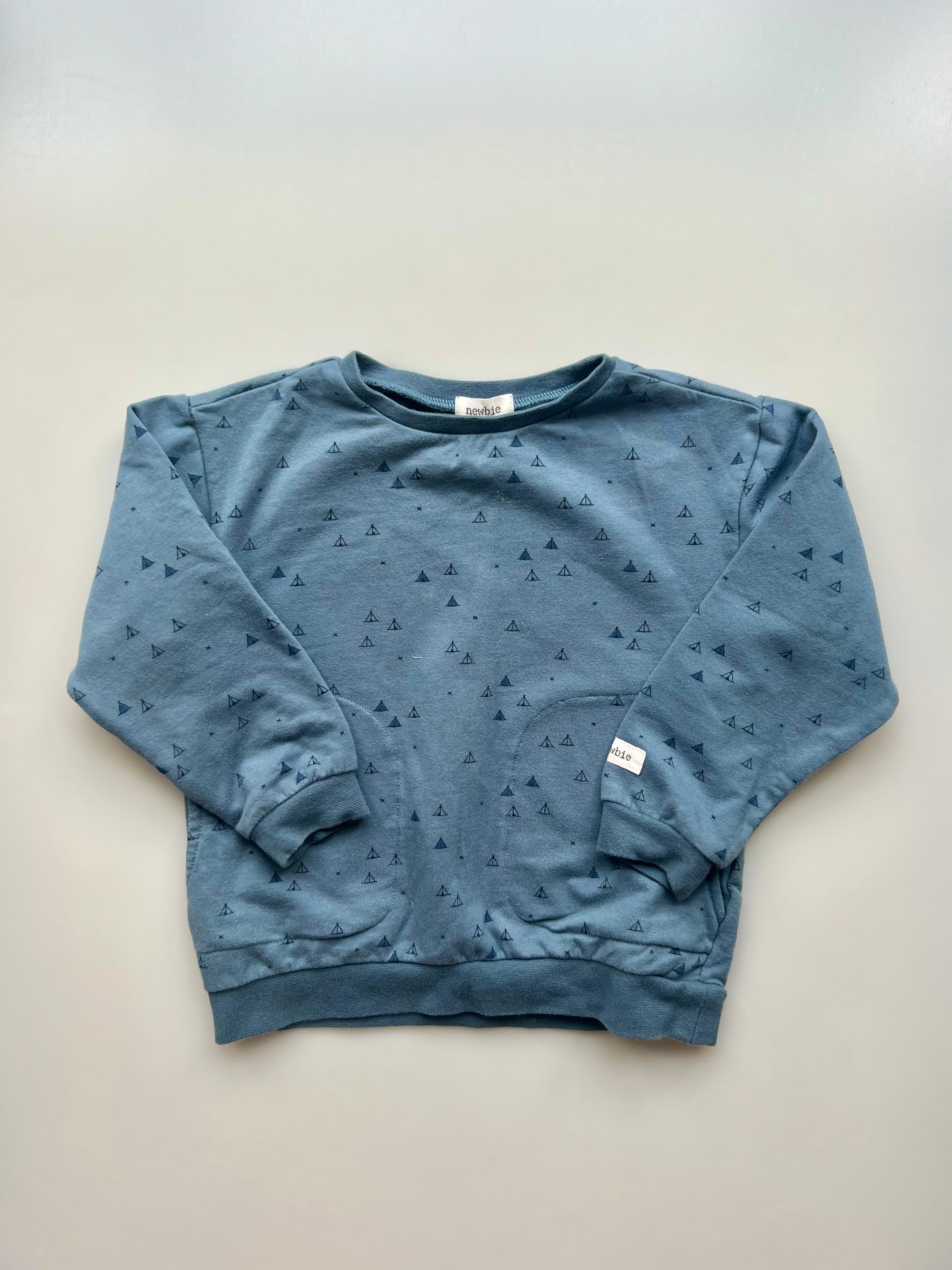 Newbie Blue Tents Sweatshirt 18-24 Months
