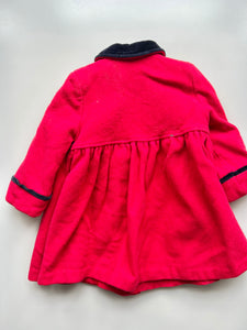 St Michael Vintage Red UK Made Traditional Coat 12 Months