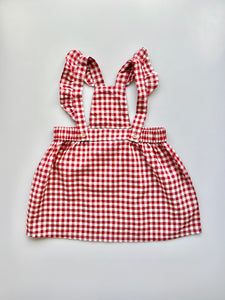 H&M Red Gingham Pinafore Dress 12-18 Months