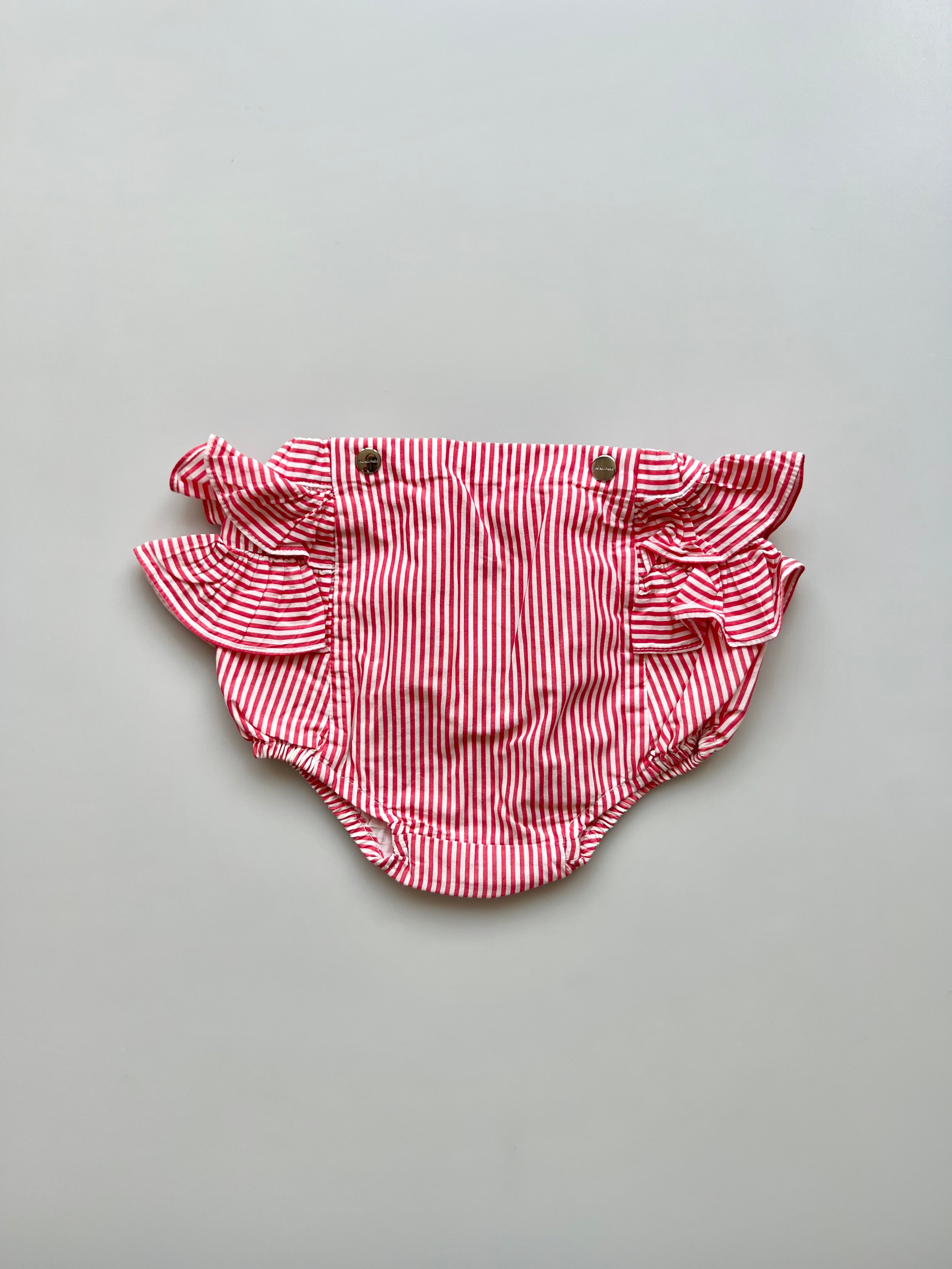 Jacadi Red Striped Bloomers 6 Months