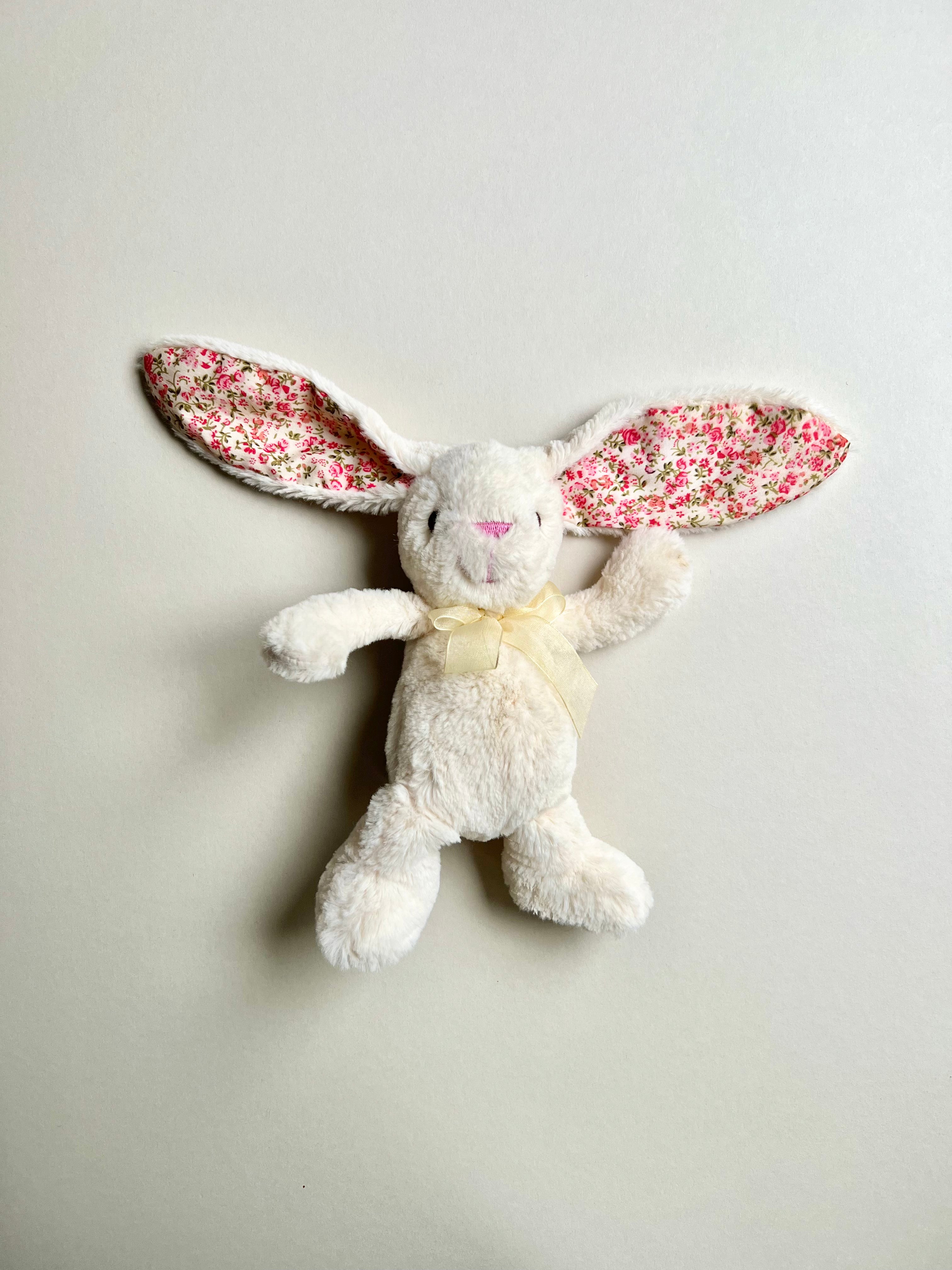 Plush Bunny With Floral Ears