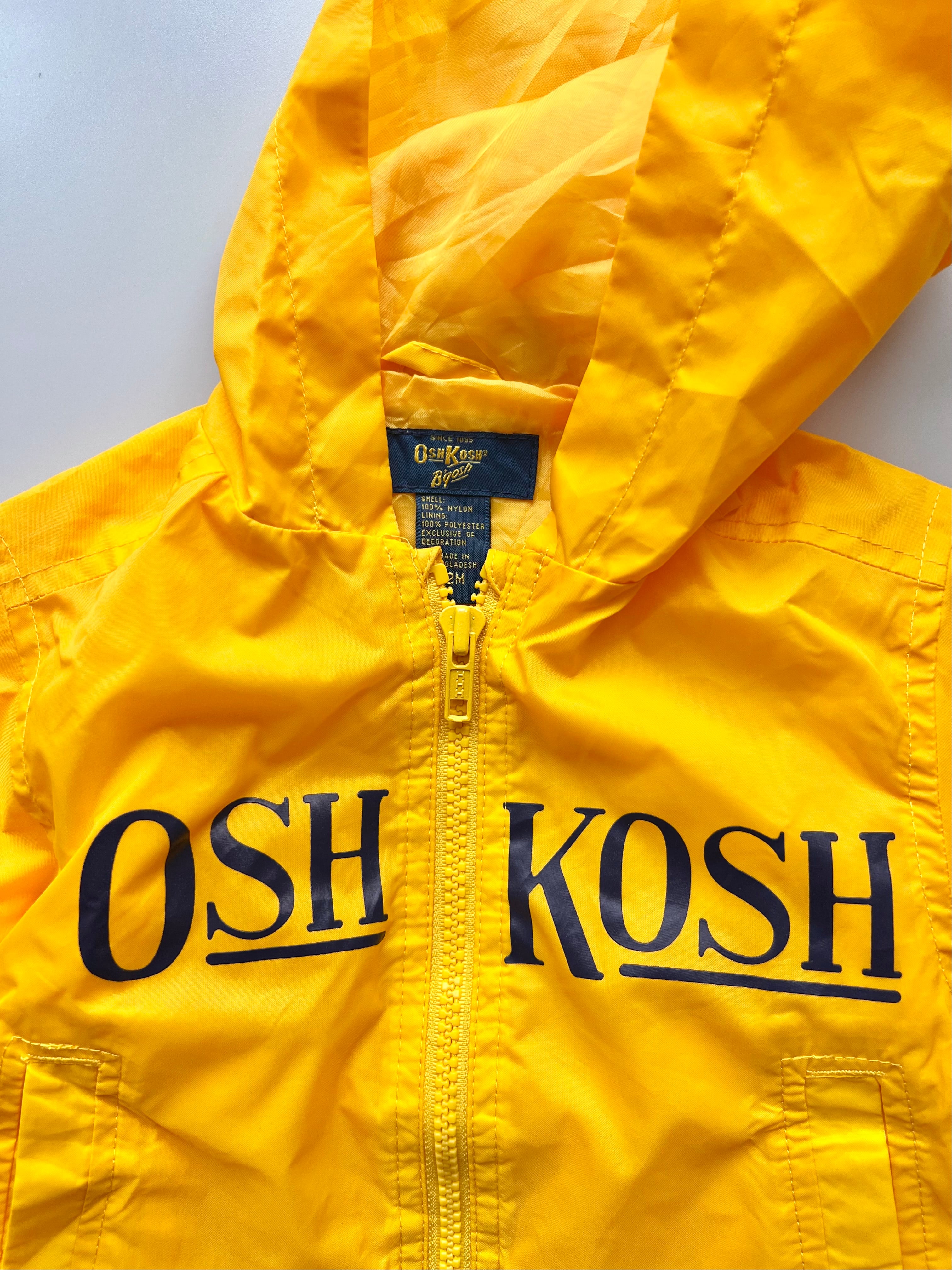OshKosh B'gosh Vintage Yellow Shell Jacket 12 Months