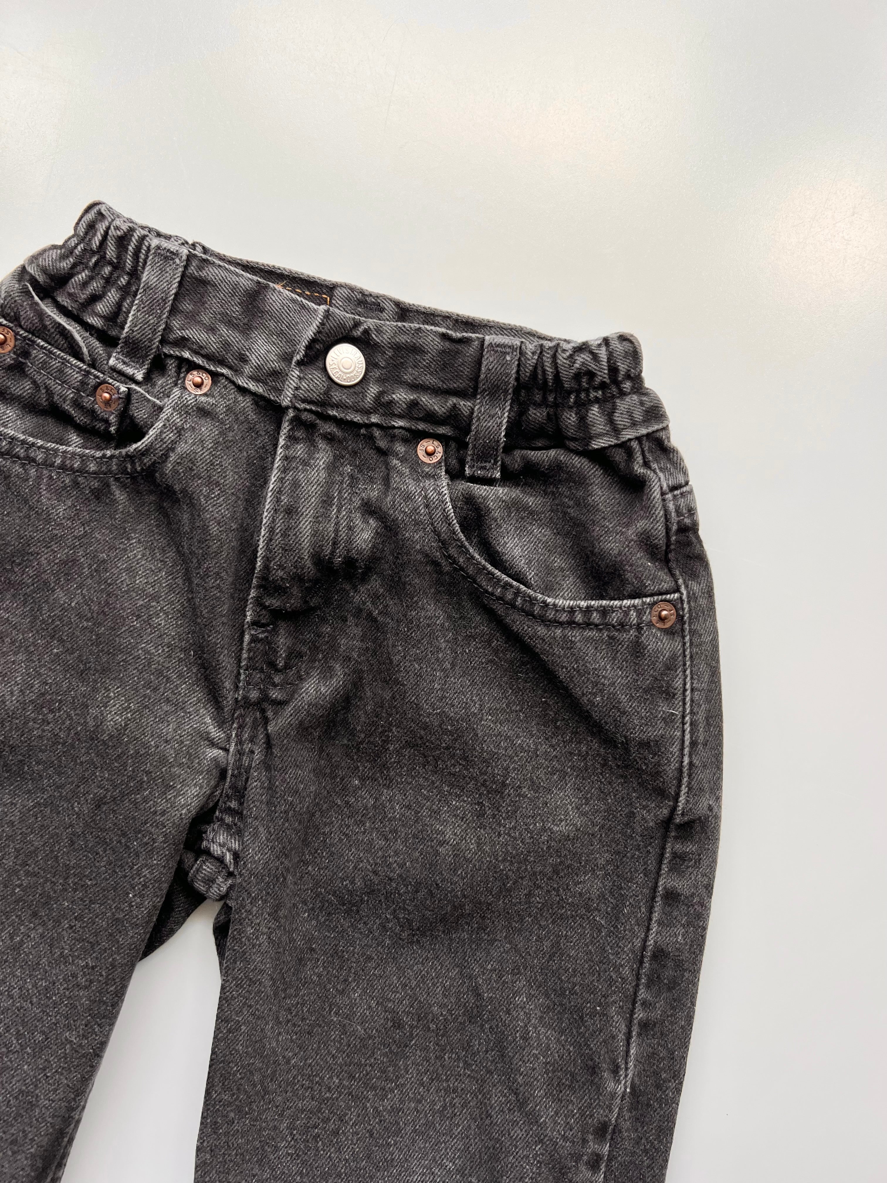 Levi's Vintage Washed Black 566 Loose Fit Jeans Age 4