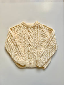 Hand Knitted Aran Jumper Age 4-6