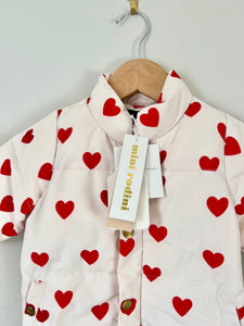 Mini Rodini Hearts Padded Overalls Coat 9-18 Months
