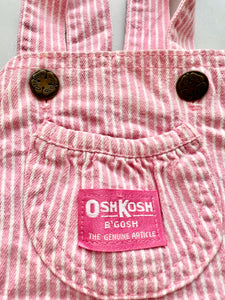 OshKosh B'gosh Vintage USA Made Hickory Bubble Dungarees 12-18 Months