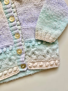 Hand Knitted Pastel Collared Cardigan 6-12 Months