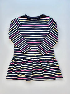 M&Co Striped Rainbow Dress Age 2-3