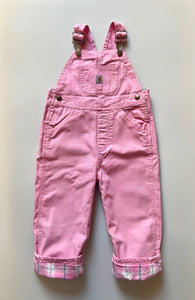 Carhartt Pink Fleece Lined Dungarees Age 2