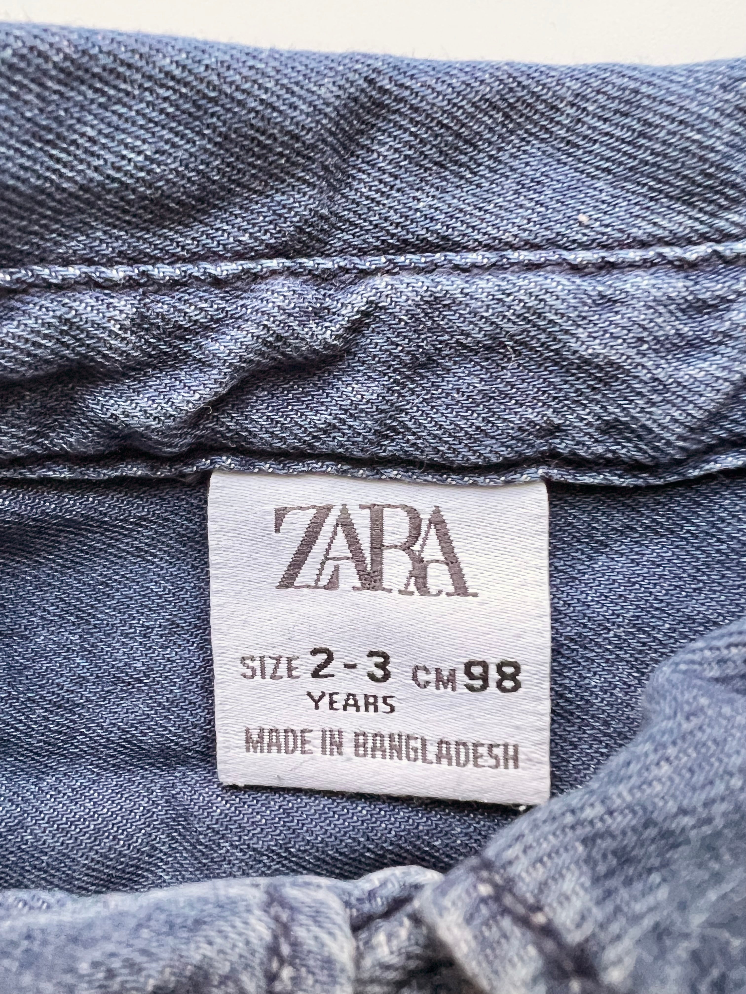 Zara Denim Blue Shirt Age 2-3