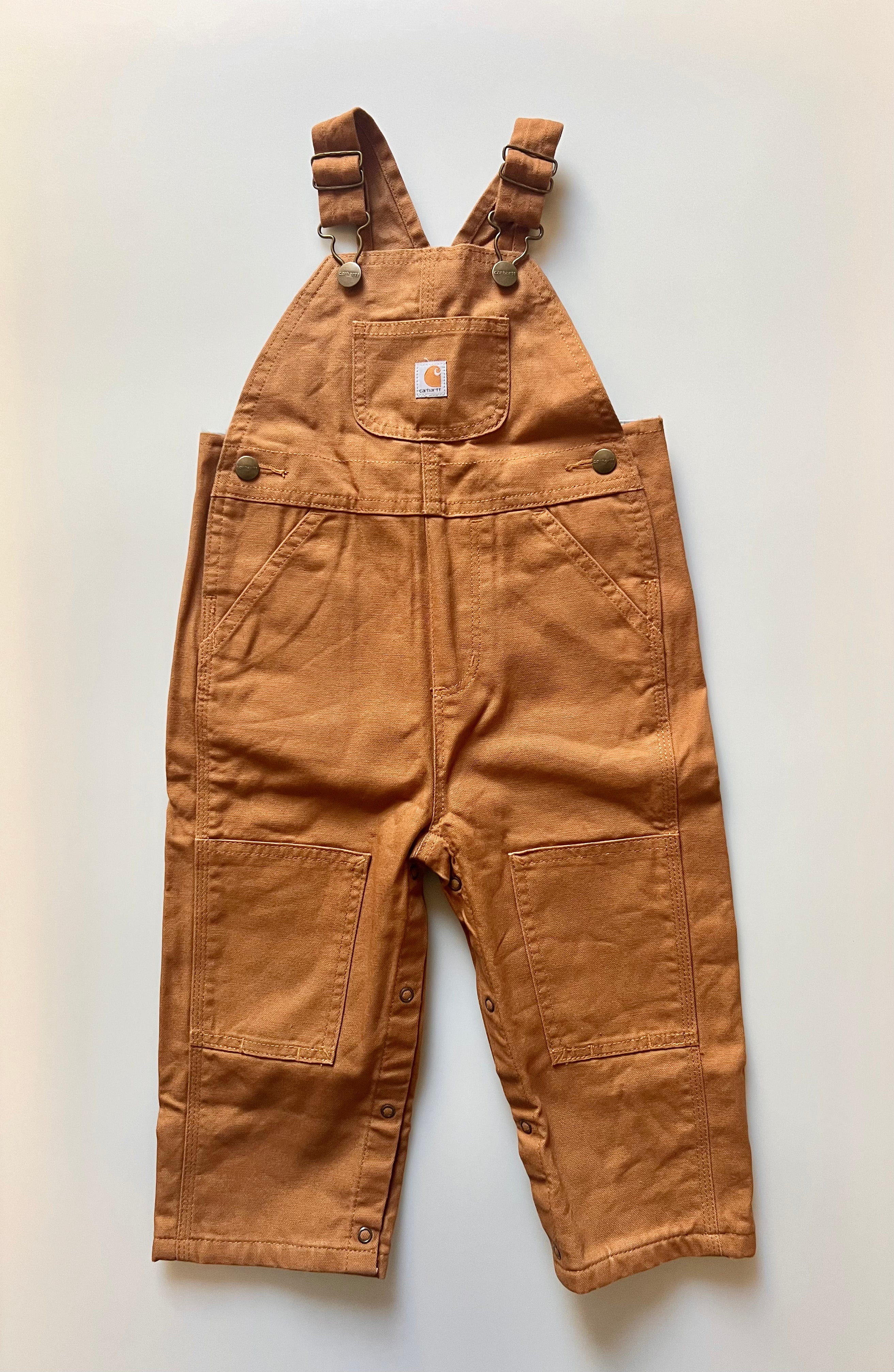NEW Carhartt Canvas Fleece Lined Dungarees Age 2