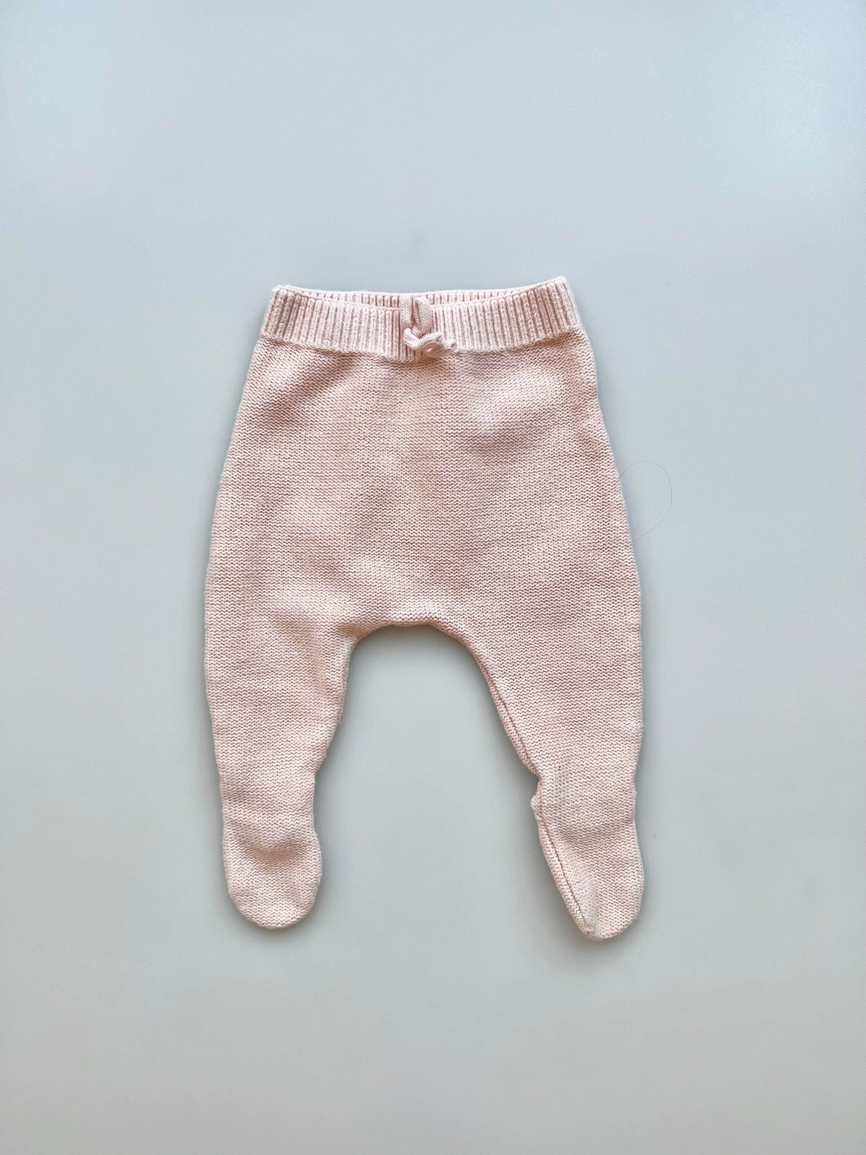 Zara Pink Knitted Trousers 0-1 Months