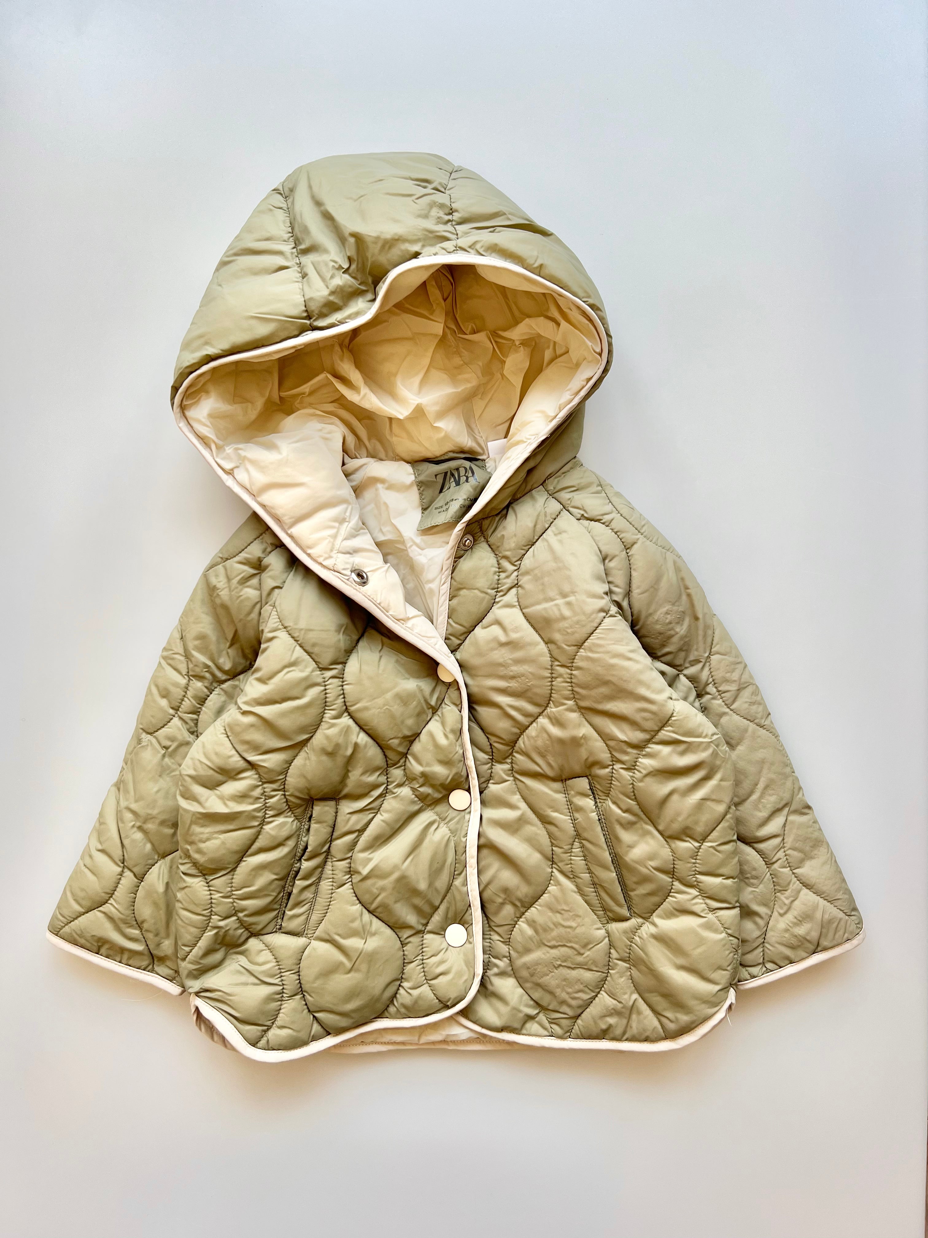 Zara Army Liner Jacket w/ Hood 12-18 Months