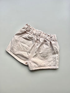 Zara Pale Pink Denim Shorts Age 4-5