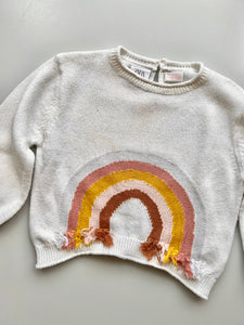 Zara Rainbow Knit Jumper 9-12 Months