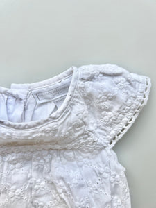 The Little White Company Broderie Anglaise Romper 0-3 Months