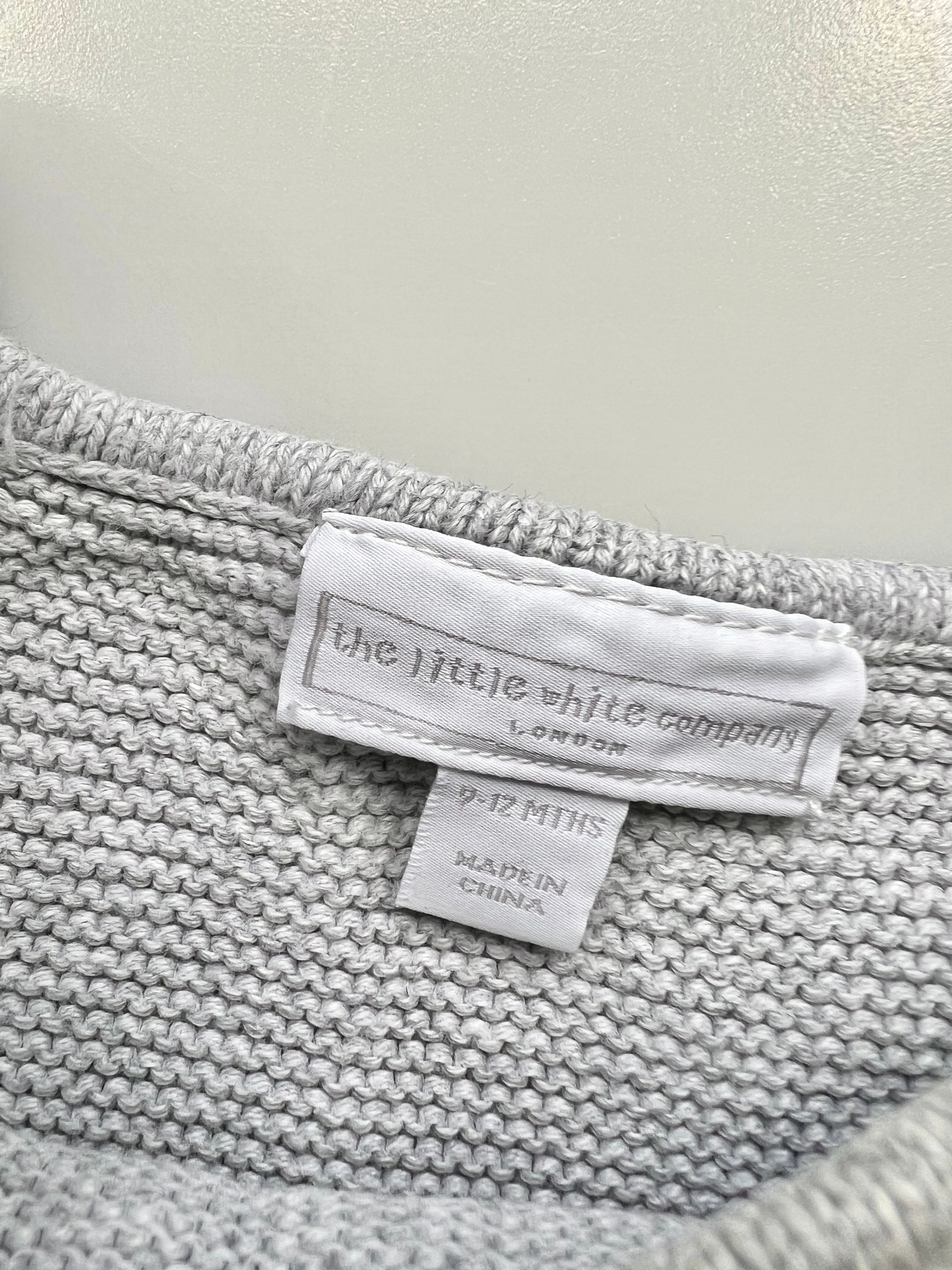 The Little White Company Grey Knit Romper 9-12 Months