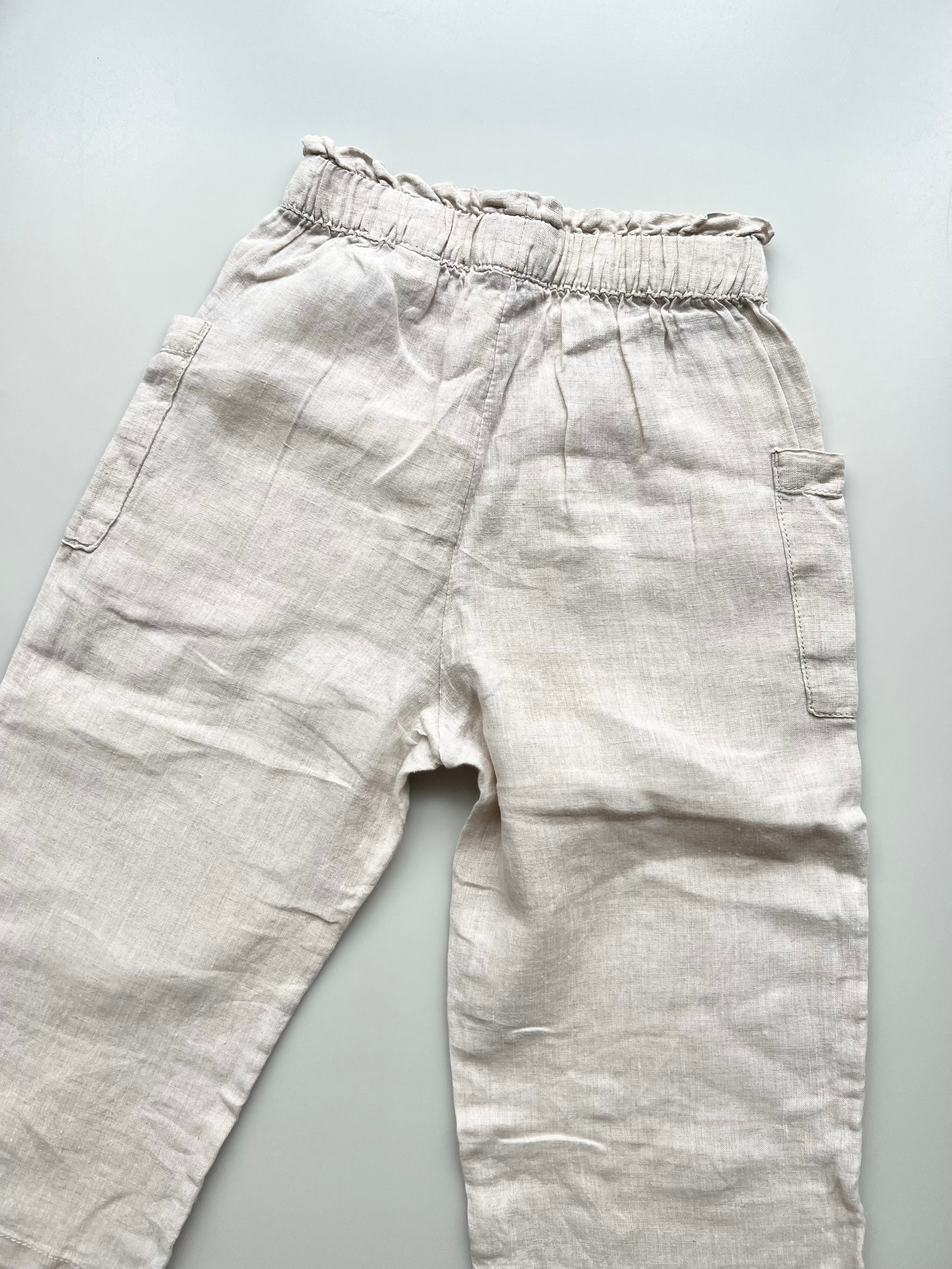 H&M 100% Linen Trousers Age 5-6