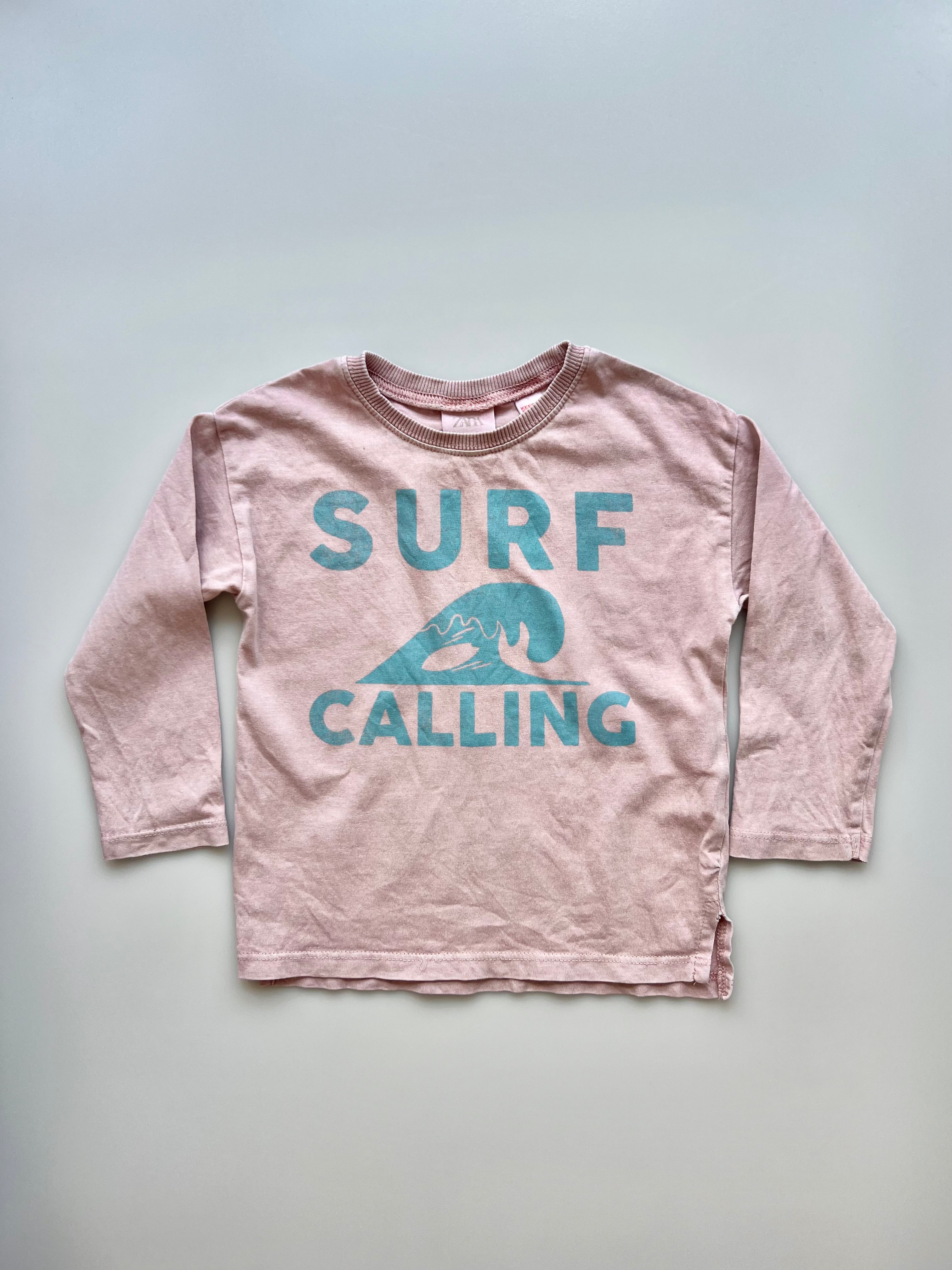 Zara Surf Calling Tee Shirt 12-18 Months