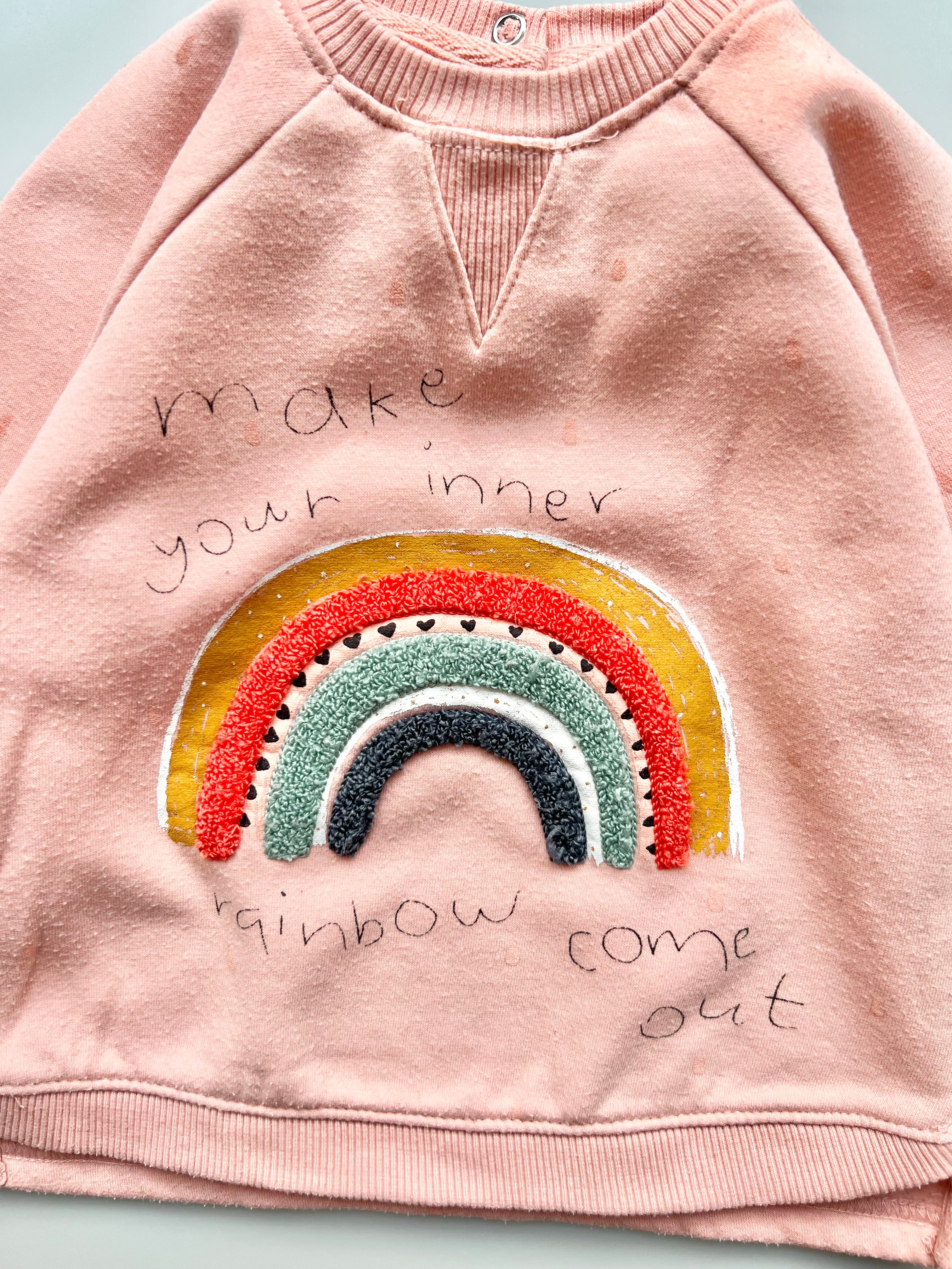 Zara Rainbow Sweatshirt 12-18 Months