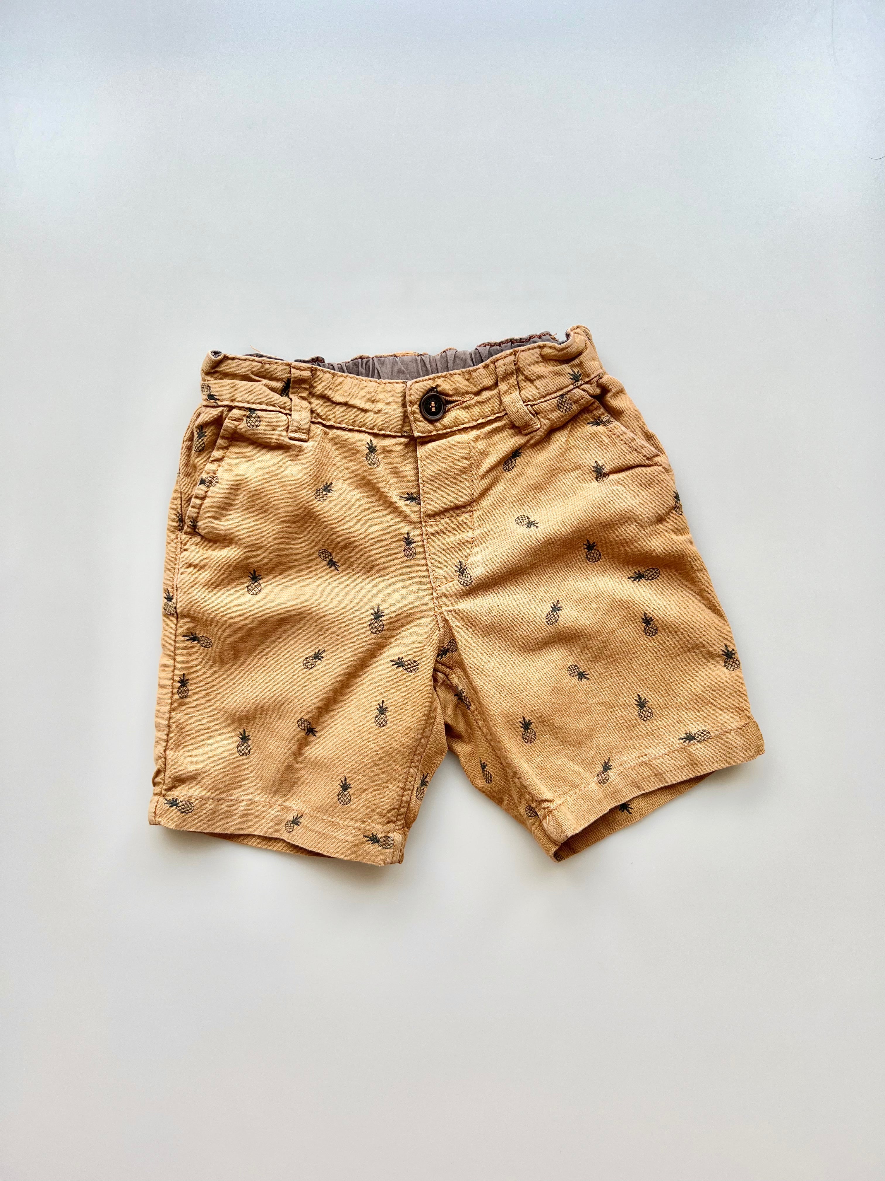 H&M Pineapple Shorts 18-24 Months