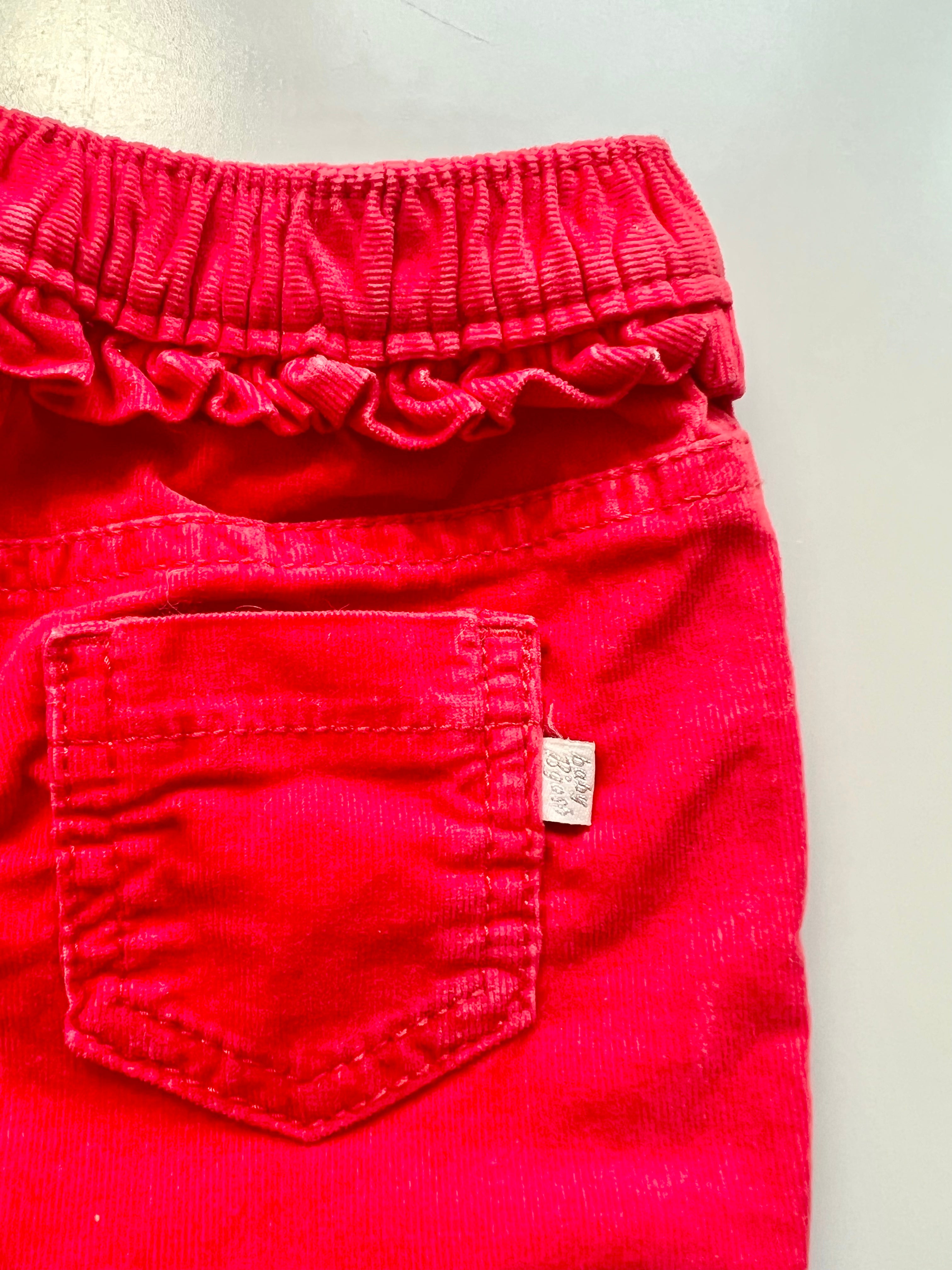 Baby B'gosh Red Needlecord Trousers 6 Months