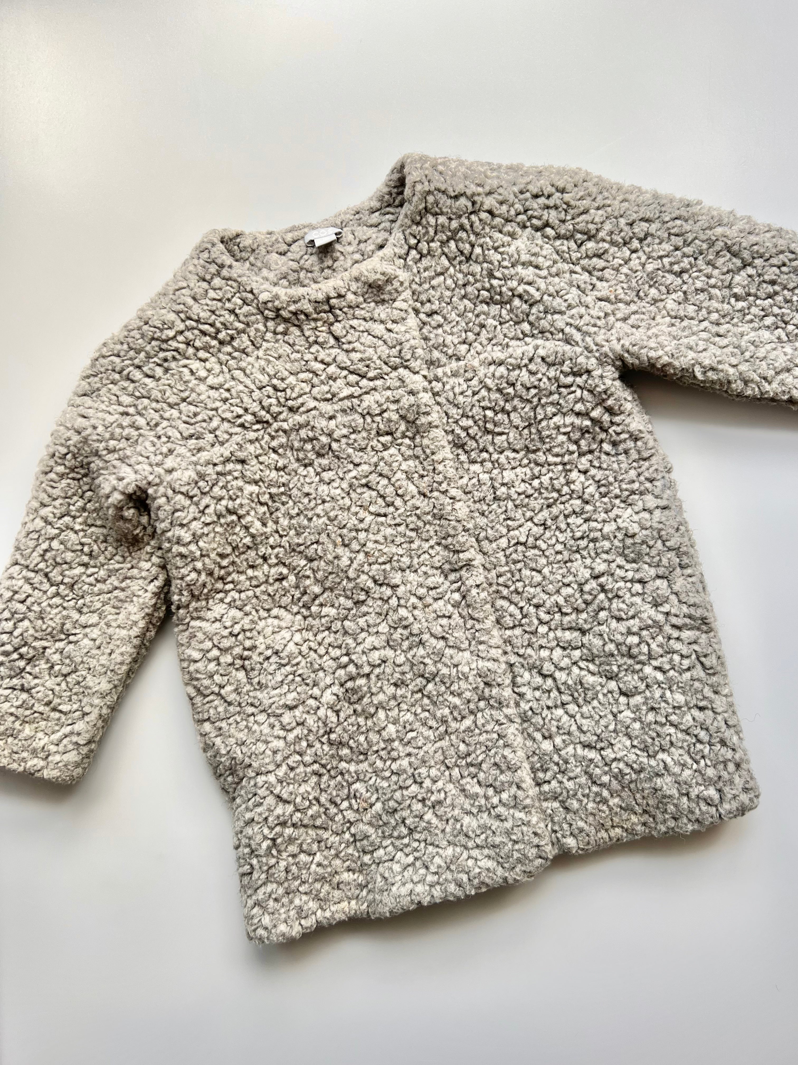 Cos Grey Teddy Coat Age 2-4