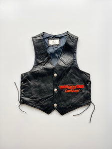 Harley Davidson 100% Leather Waistcoat Age 2-3
