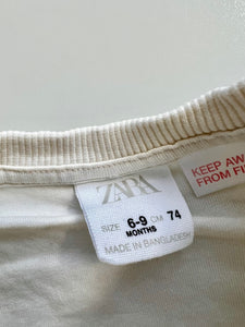 Zara Brushed Cotton L/S Tee 6-9 Months