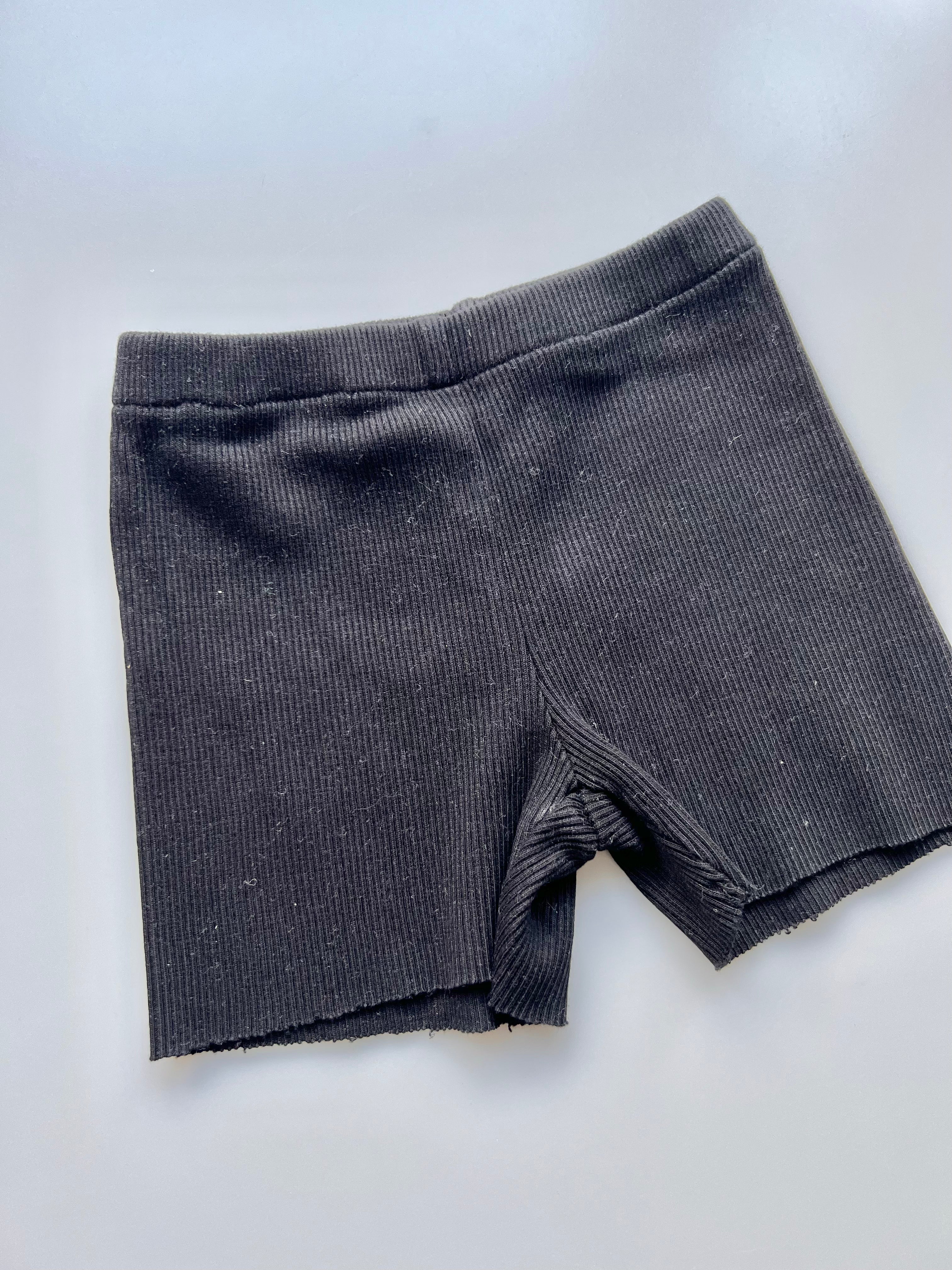 A Baby Brand Ribbed Black Shorts 12-18 Months