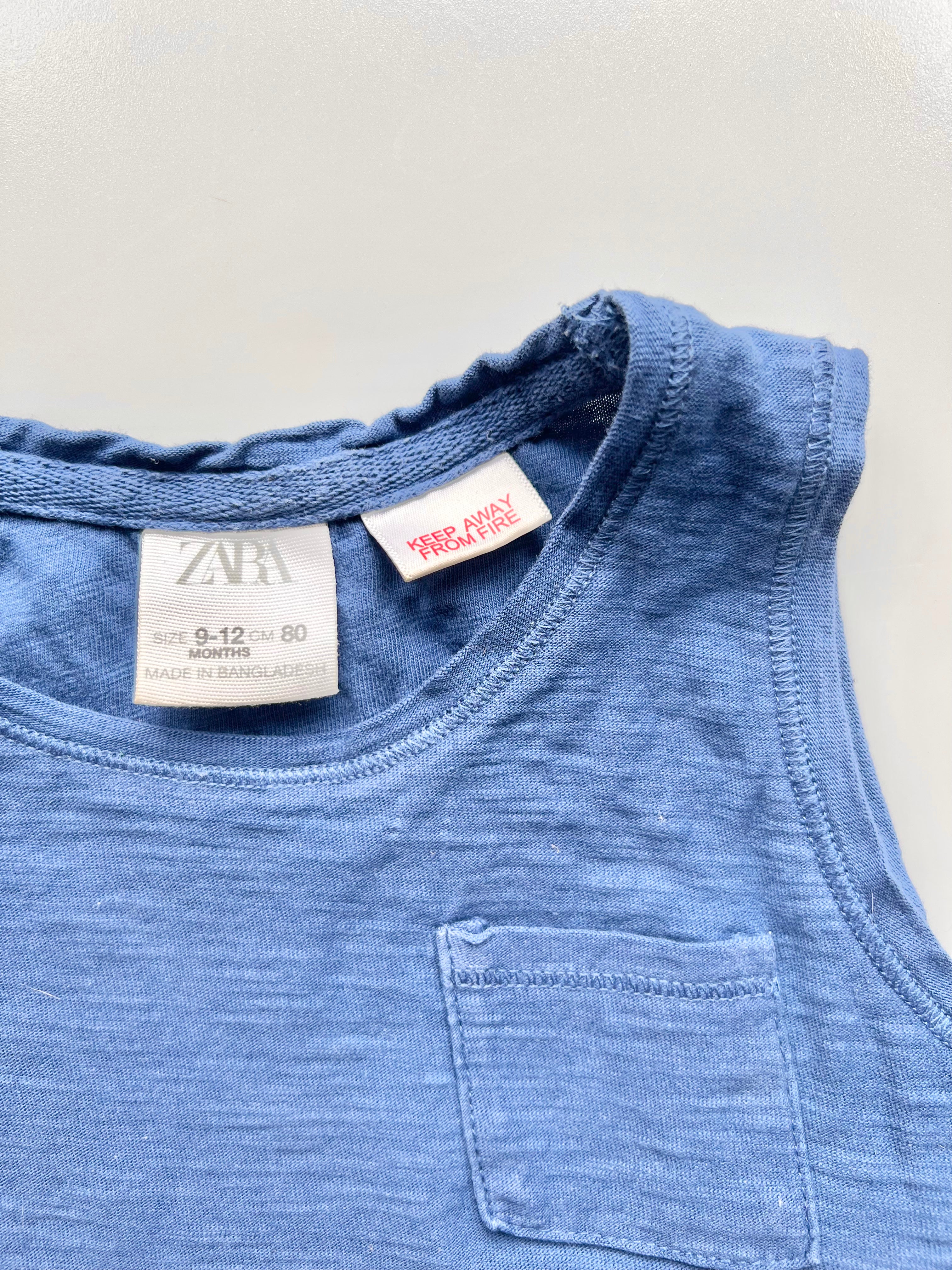 Zara Blue Marl Vest 9-12 Months