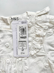 M&S Frill Detail Dress 12-12 Months