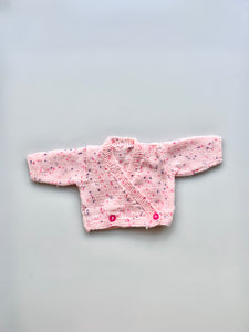 Hand Knitted Pink Confetti Cardigan 0-3 Months