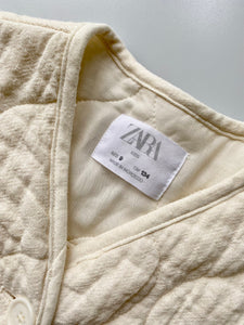 Zara Ecru Quilted Jacket Age 9