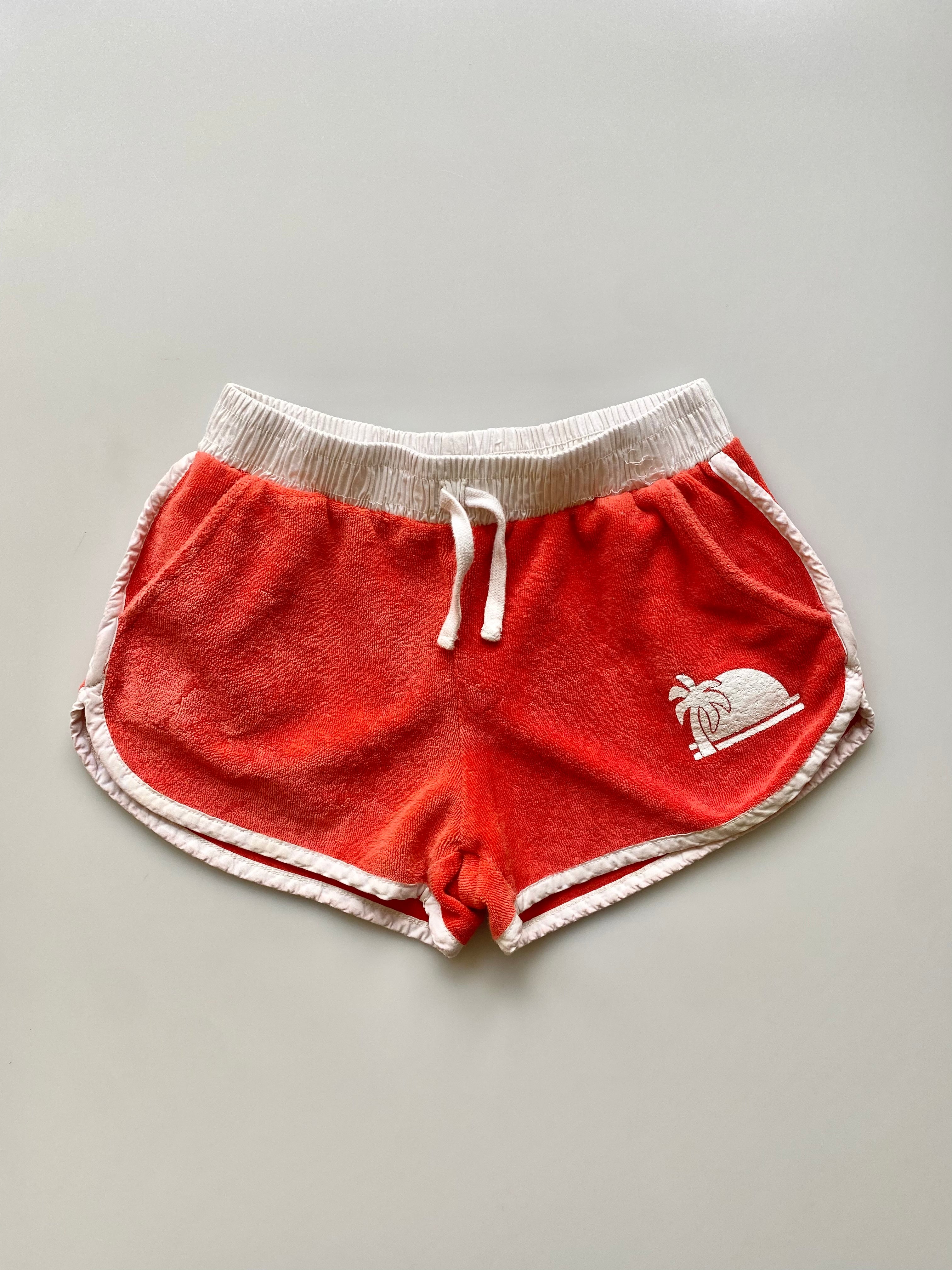 Zara Red Terry Towelling Shorts Age 10