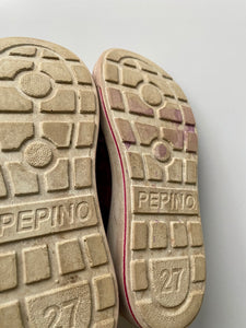 Pepino Suede Purple Velcro Trainers Size 9.5