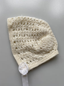 Vintage Crochet Bonnet 0-3 Months