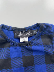 Little Lords Blue Check Vest 0-3 Months