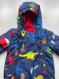 M&S Dinosaur Fleece Lined Suit 12-18 Months