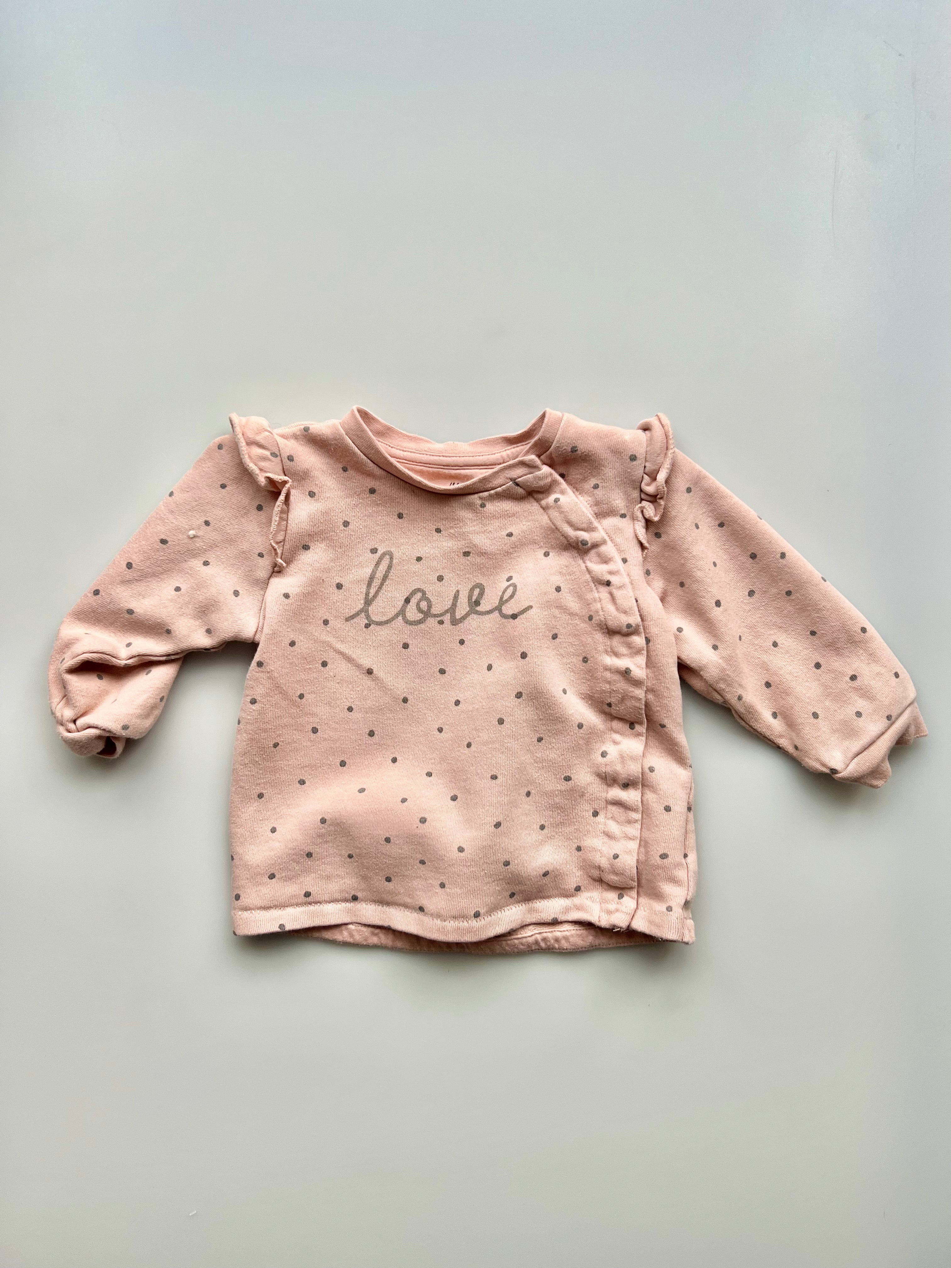 H M Love Sweatshirt 6 9 Months Les Petits Champignons
