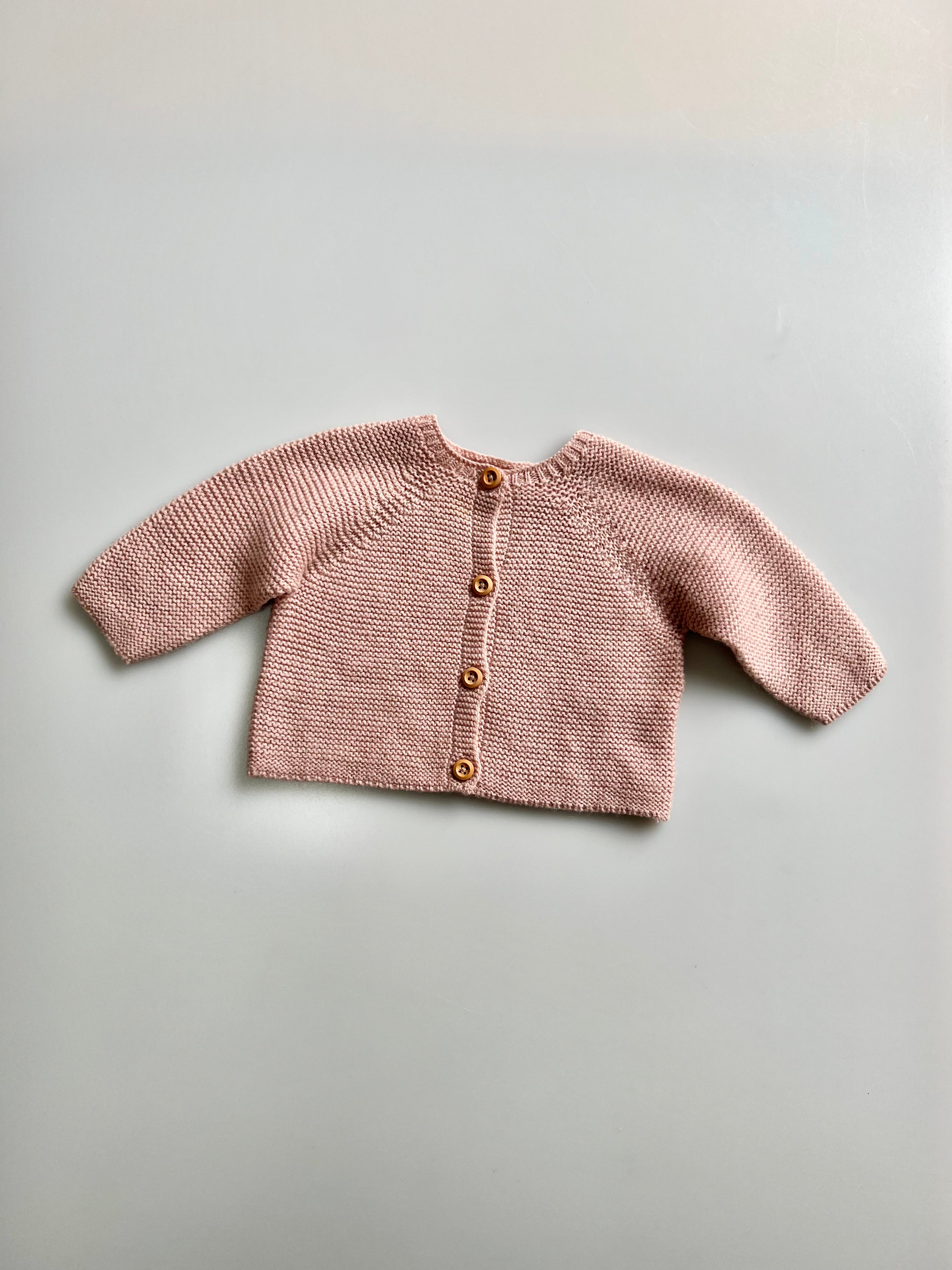 Zara Peach Wool Mix Knitted Cardigan 0-1 Months