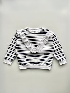 Stripey Frill Neck Sweatshirt 12-18 Months