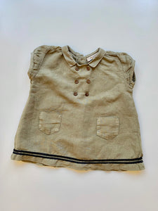 Caramel Baby And Child Linen Mix Dress 6 Months