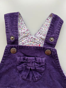 JoJo Maman Bebe Purple Needlecord Dress 12-18 Months