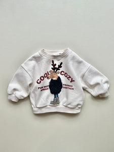 Zara Cozy Moose Sweatshirt 6-9 Months